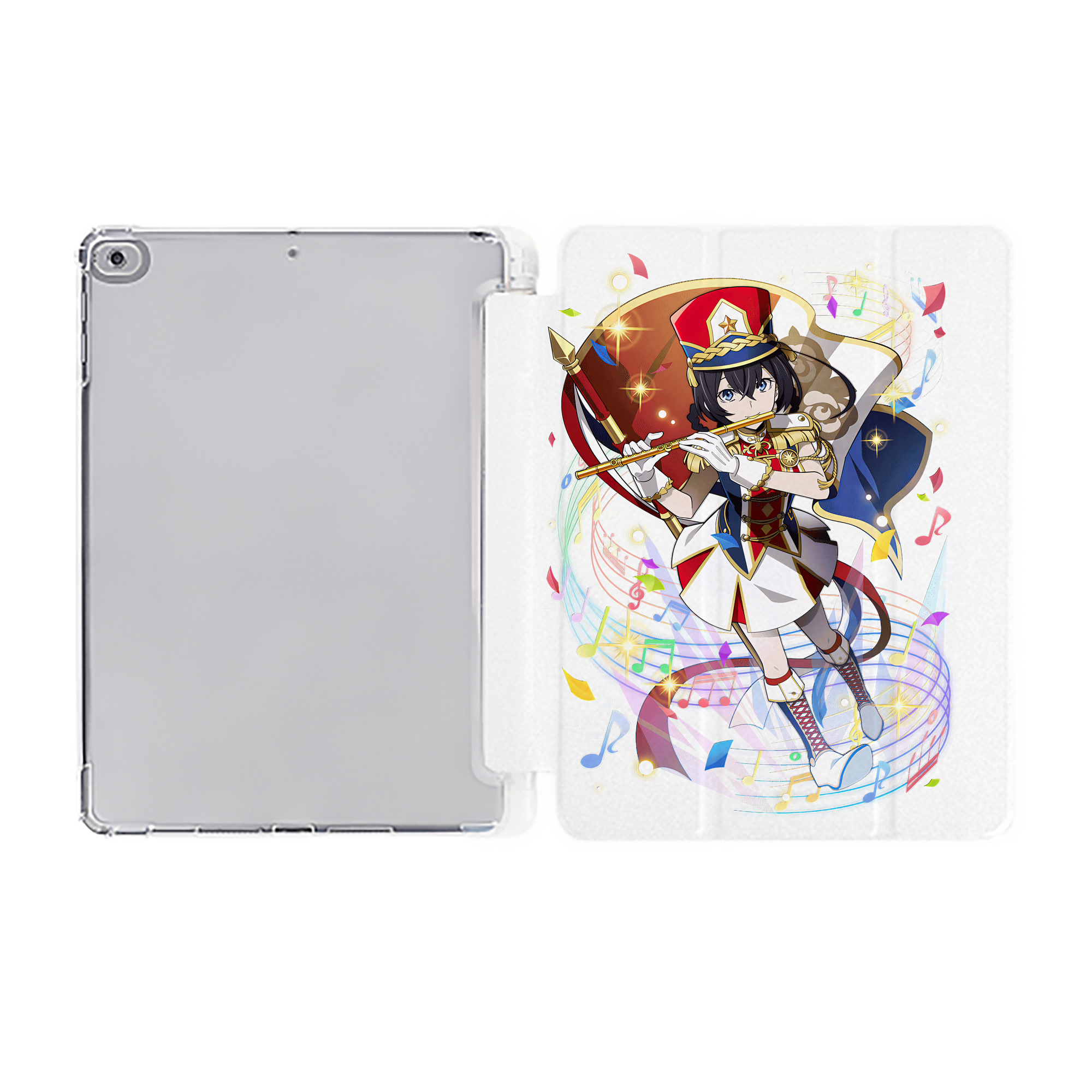 （画像用） 文豪ストレイドッグス Bungo Stray Dogs IPad ケース ペン収納付き 三つ折りスタンド PUレザー×シリコン 対応機種9.5/10.5/10.9インチ